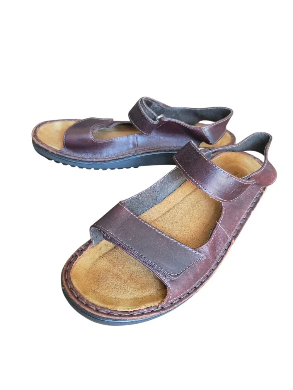 Naot Karenna Leather Comfort Sandals Brown Hook Loop EU 40 US 9 Women Comfort